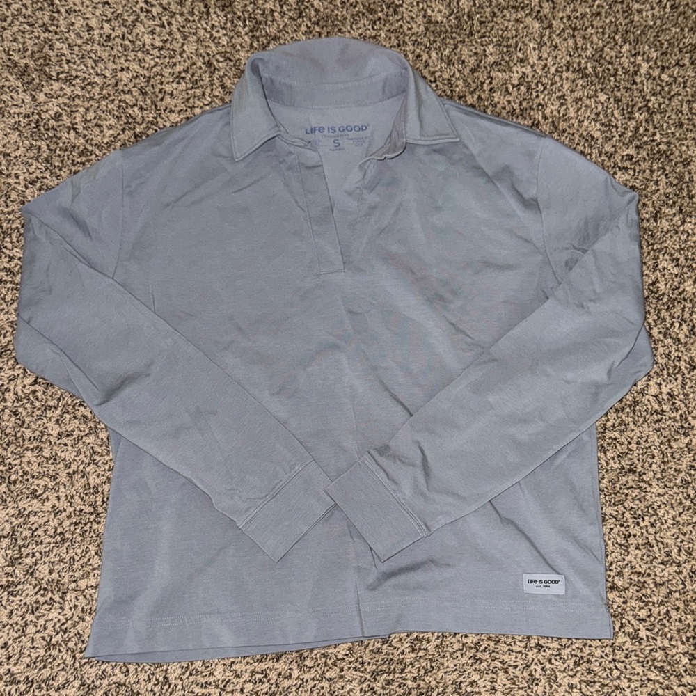 Life Is Good Women's Gray Long Sleeve Tee